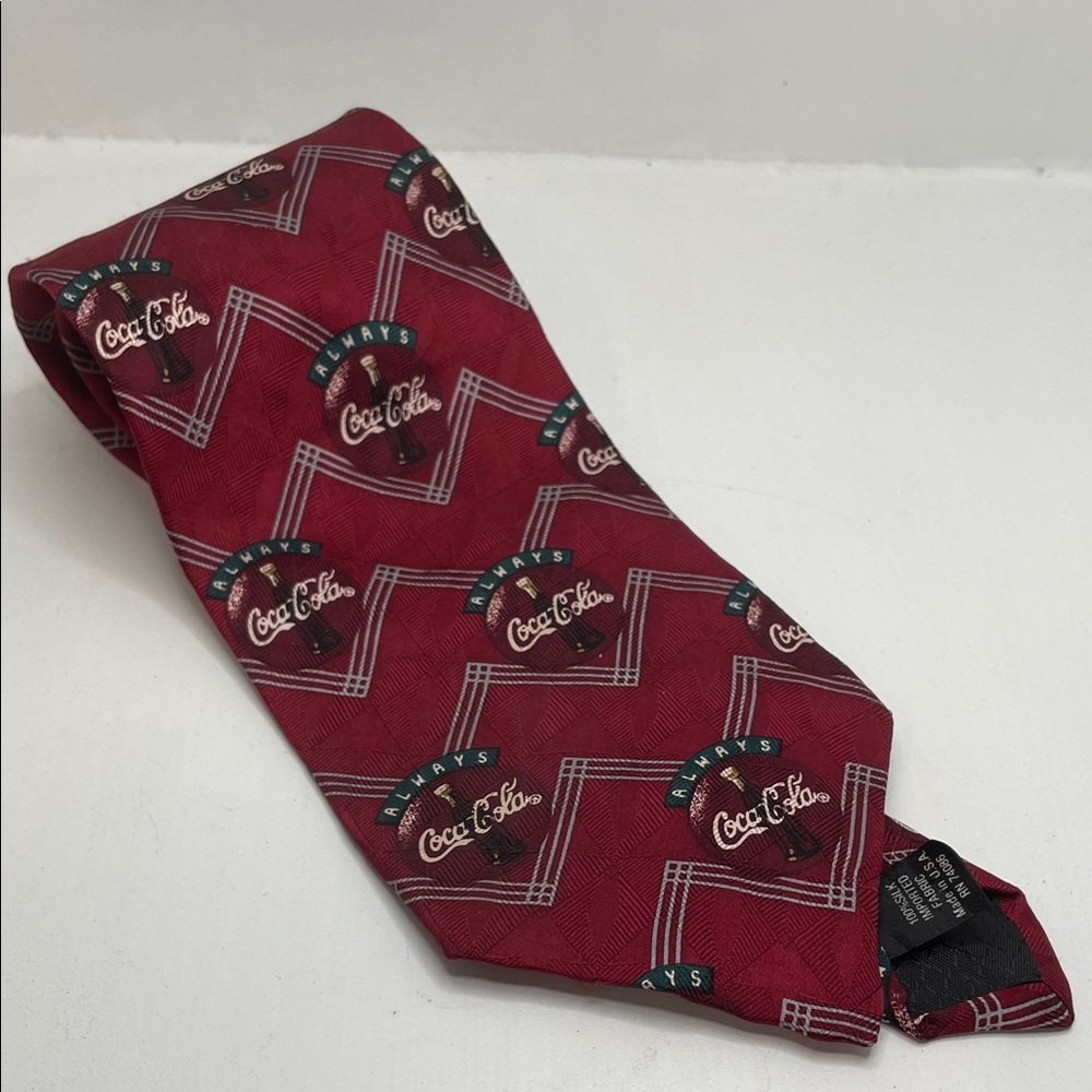 Vintage Coca Cola Burgundy Neck Tie “Always Coca-Cola”